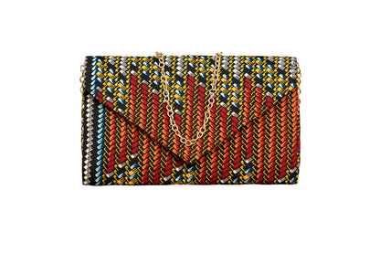 The Multi-Coloured Stripe Clutch